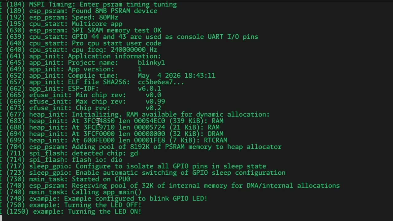 Boot with PSRAM, 8 MB octal at 80 MHz, 240 MHz CPU